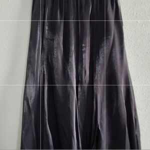 NWT J.R. Nites Black Pleated Formal Midi Skirt   Size 8P
